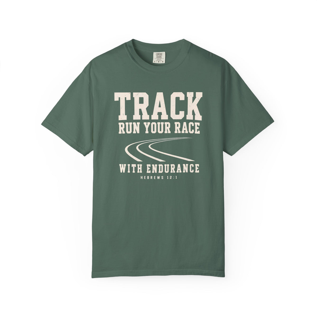 Track “Run Your Race” Christian T-Shirt