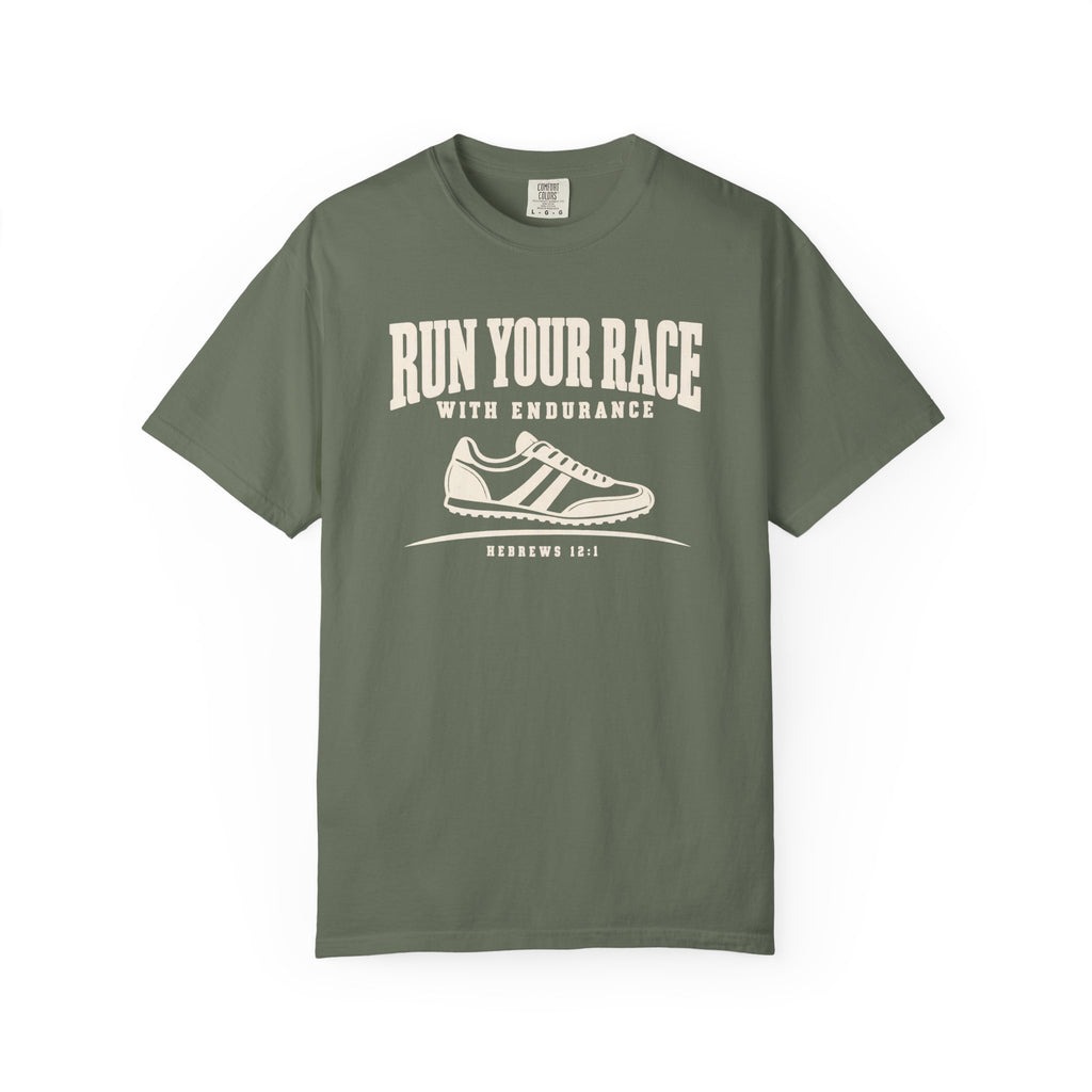 "Run Your Race" Scripture Track T-Shirt