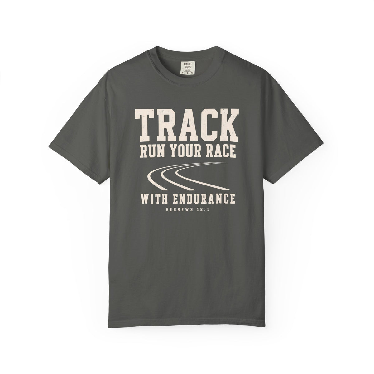 Track “Run Your Race” Christian T-Shirt